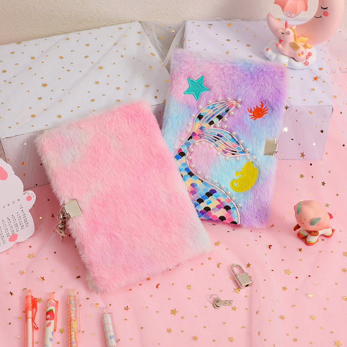 Wholesale Mermaid Tail Plush Notebook