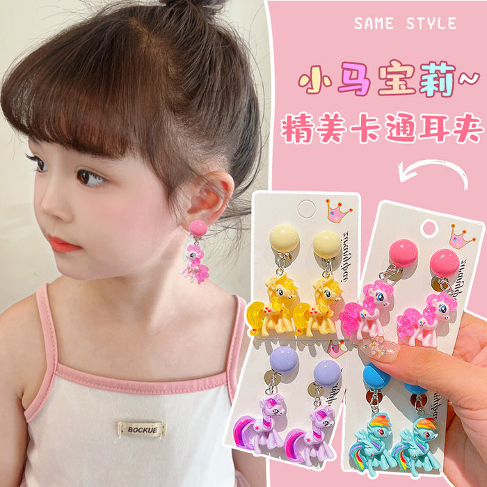 Wholesale  Children's Ear Clip Cartoon Ear Holes Jewelry Earrings  Girls' Earrings Jewelry