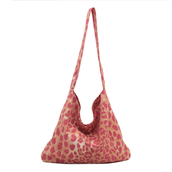 Wholesale Leopard print canvas bag tote bag casual large capacity hand-held shoulder bag
