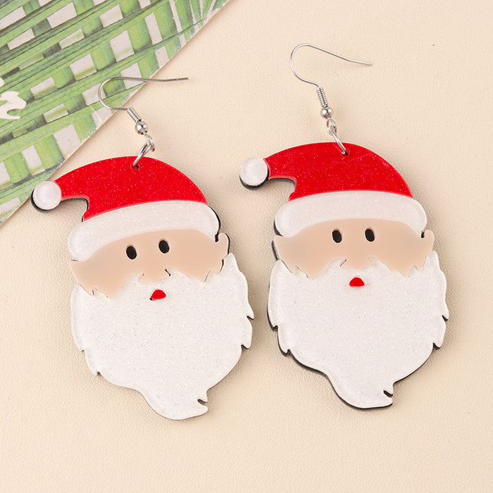Wholesale Christmas Earrings Creative Cartoon  Clothes Snowman Personality Exaggerated Earrings Ear Jewelry Women