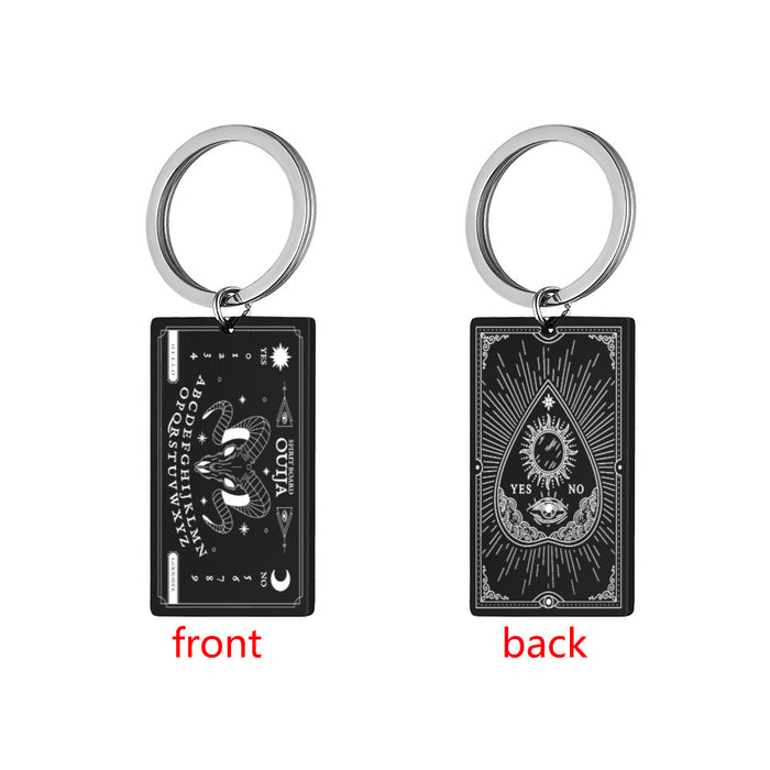 Wholesale Stainless Steel Laser Engraving Keychain JDC-KC-HuanYu033