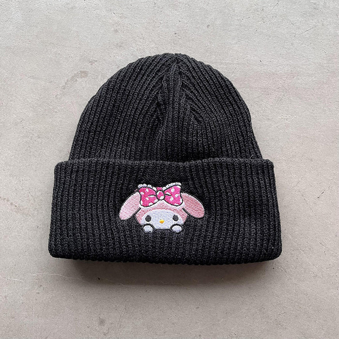 Wholesale Cute Kitten Embroidery Acrylic Knitted Beanie JDC-FH-Kamie009