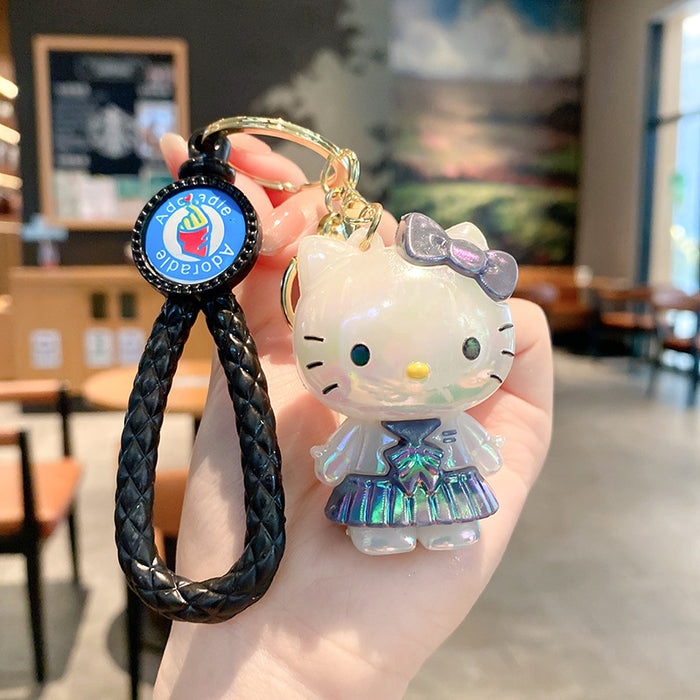 Wholesale Cute Kitten Plated Keychain