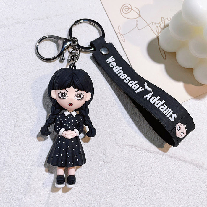Wholesale Silicone Keychain Doll School Bag Pendant