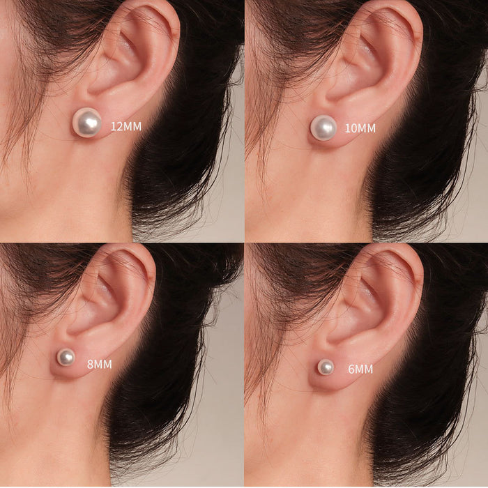Wholesale Women S Pearl Stud Earrings Elegant White Gold Tone Design For Gift Boutique Resale And Party Wear
