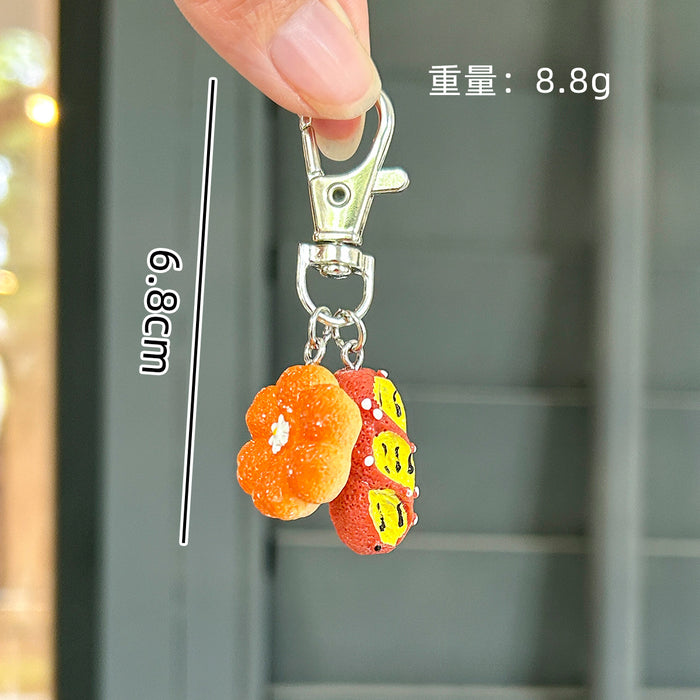 Wholesale French alkaline bread keychain small pendant girls bag student backpack pendant
