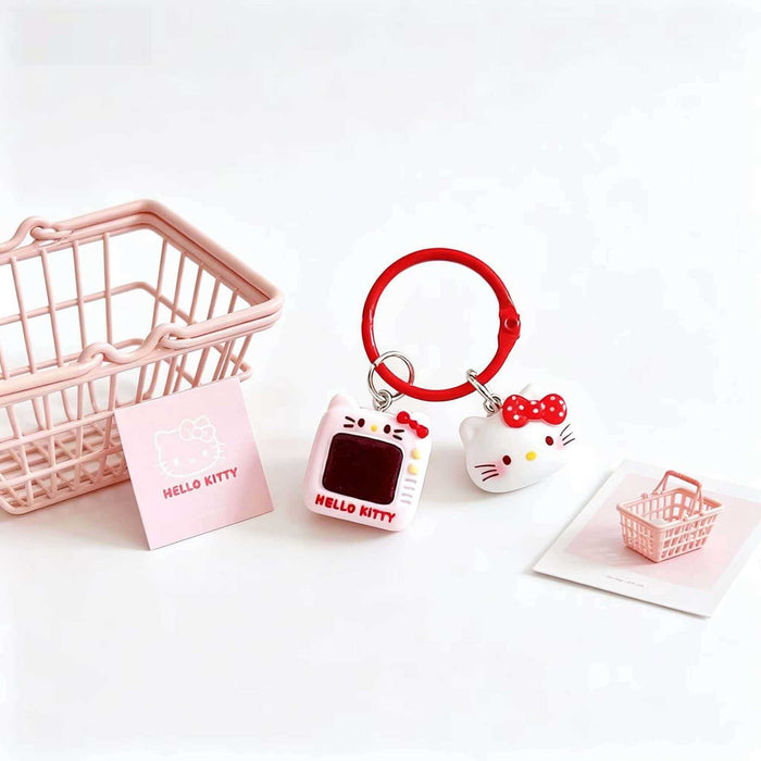 Wholesale Resin Cartoon Cat Bell Keychain Girly Bag Charm Decorative Accessory Gift For Friend