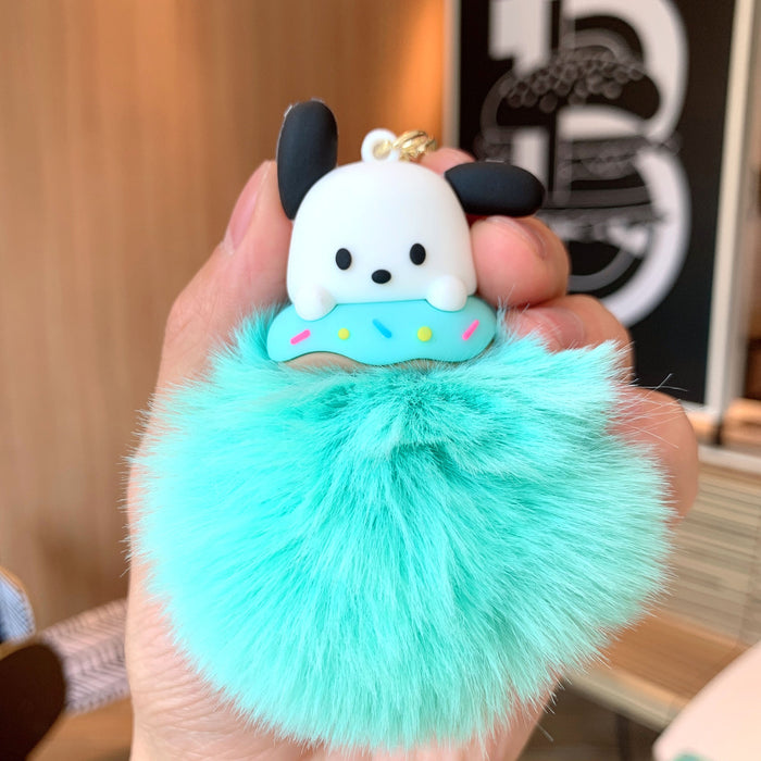 Wholesale  Keychain Fur Ball Pendant Cartoon Doll Key Chain Cute Bag Pendant