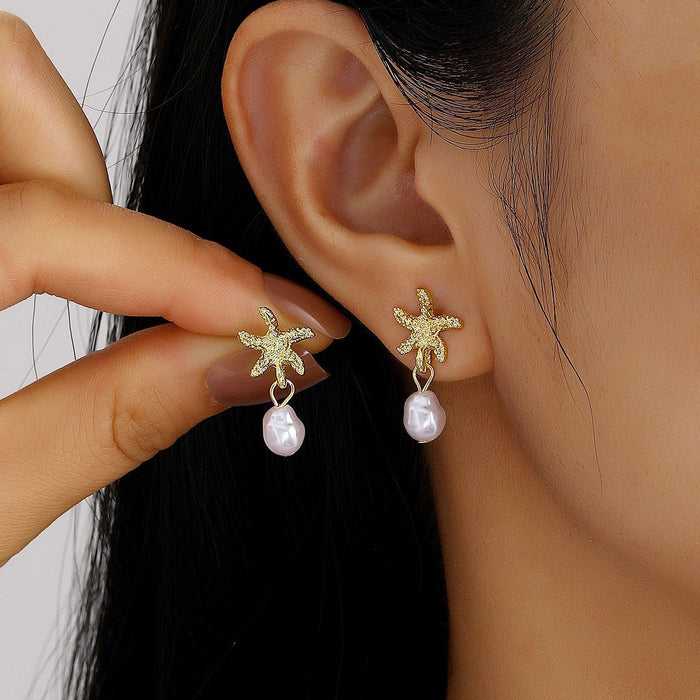 Wholesale Starfish Shell Earrings