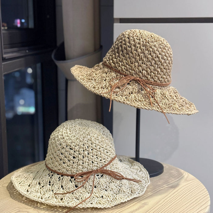 Wholesale Straw Hat for Women in Summer  Large Brim Sun Protection Fisherman Hat