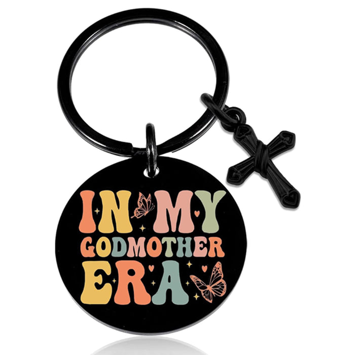 Wholesale Stainless steel letter element round keychain