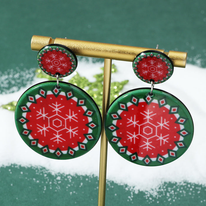 Wholesale Christmas Acrylic Cartoon Color Matching Earrings JDC-ES-JunJie013