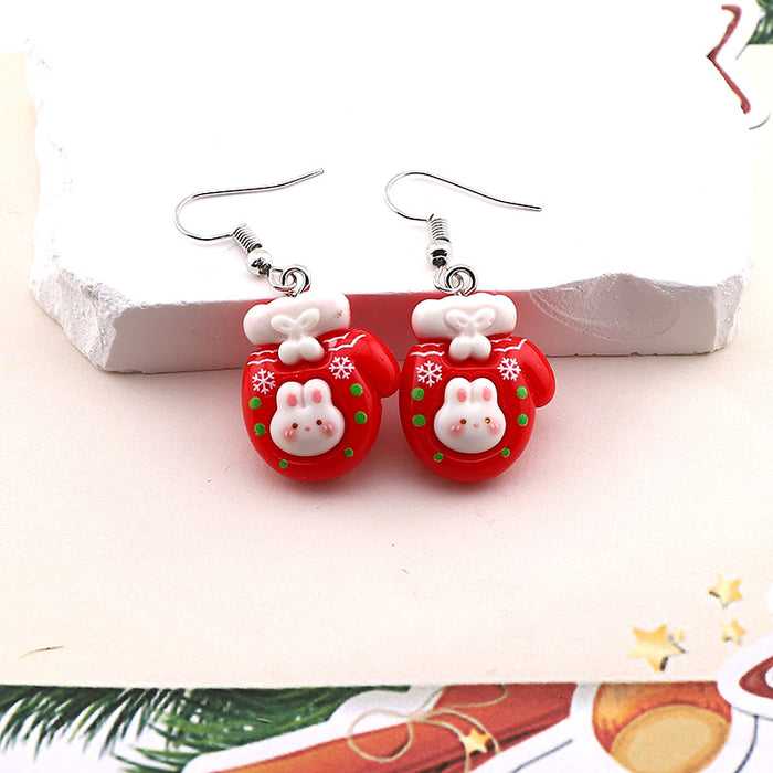 Wholesale Cute Cartoon Christmas Resin Earrings JDC-ES-Dagou001