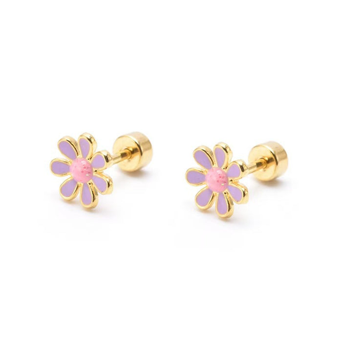 Wholesale Stainless Steel Oil Dripping  Screw Stud Earrings for Women
