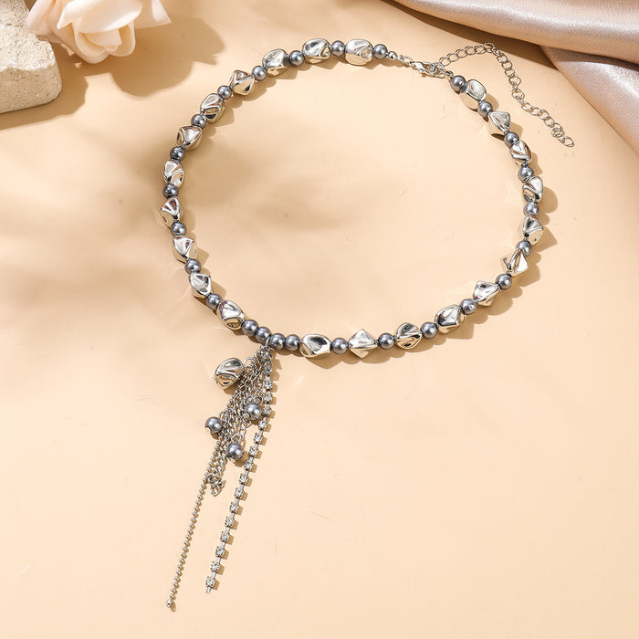 Wholesale Multi-Layered Rhinestone Tassel Chest Jewelry Body Chain Necklace Seaside