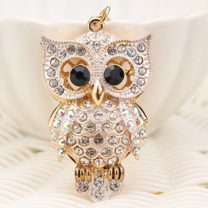 Wholesale Owl Keychain Pendant Gold Tone Zinc Alloy Trendy Bag Charm Gift