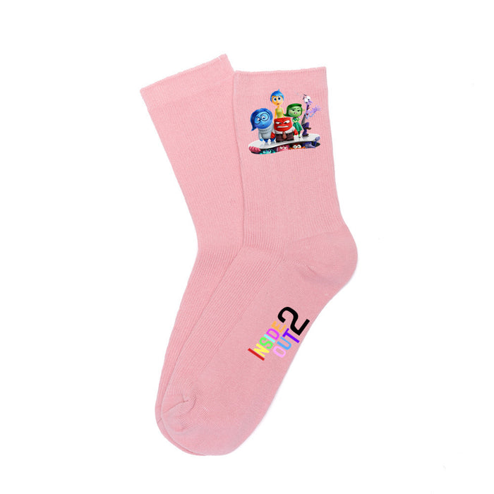 Wholesale Summer Color Dopamine Socks for Men and Women Breathable Mid-tube Socks JDC-SK-WuDuoMei007