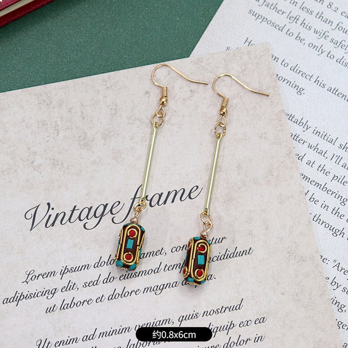 Wholesale Vintage Turquoise Earrings JDC-ES-Luox007