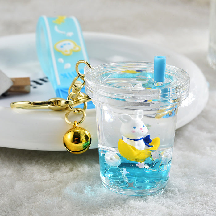 Wholesale Cloud and Sand Pendant Moon Rabbit Keychain