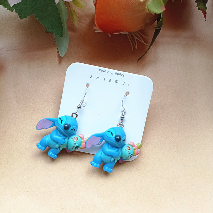 Wholesale Cute Cartoon Resin Earrings JDC-ES-Xiaox010