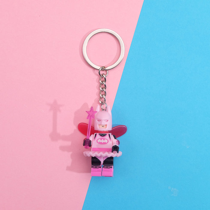 Wholesale of Cute Building Block Plastic Keychains JDC-KC-QMou022