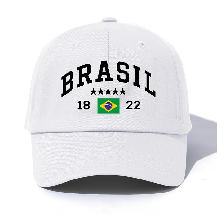 Wholesale Brazil Flag BRASIL Printed Baseball Cap Green Adjustable Outdoor Summer Fashion Accessory