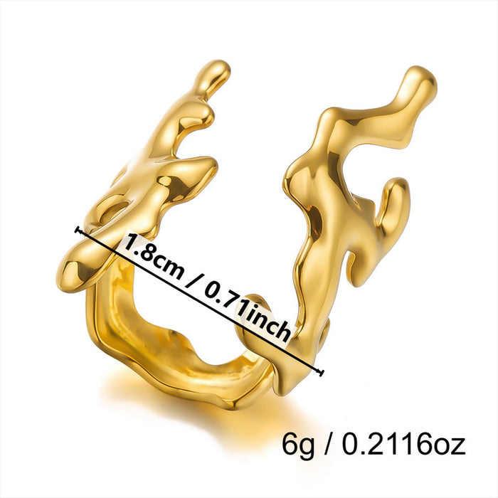 Wholesale Flower Sun Spiral Stainless Steel Open Ring Chic Fashion Jewelry Accessory