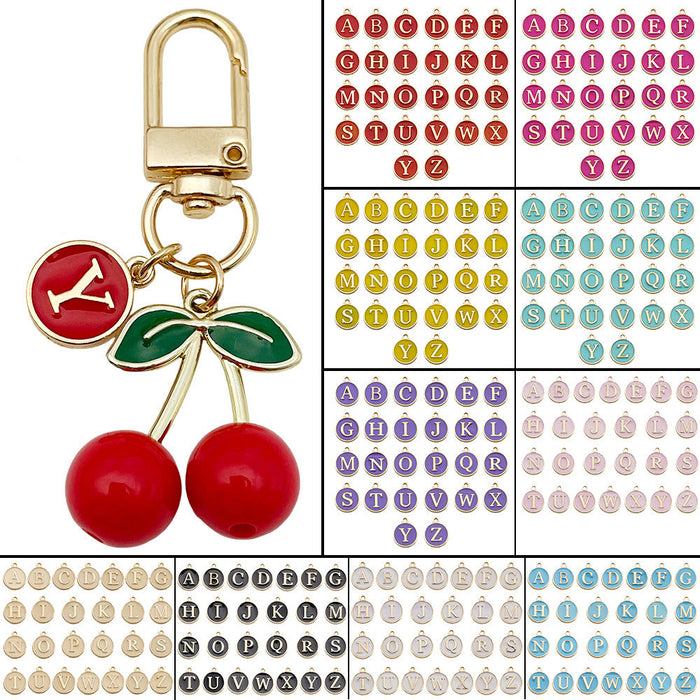 Wholesale Creative cherry-shaped enamel metal keychain
