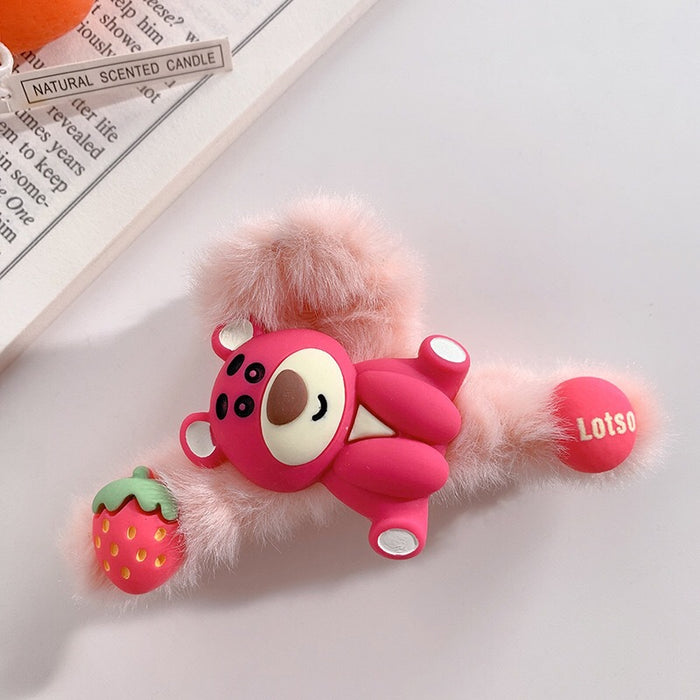 Wholesale Cute Plush Cartoon Resin Hairpin JDC-HC-QiY013