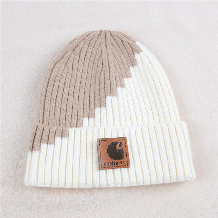 Wholesale Color-blocked Knit Hats Woolen Hats (F) JDC-FH-KuT014