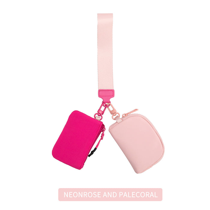 Wholesale Wrist Bag Portable Lulu Card Bag Storage Bag Bank Card Mini Coin Purse