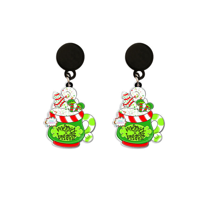 Wholesale Christmas Acrylic Earrings and Earrings JDC-ES-XiangL055