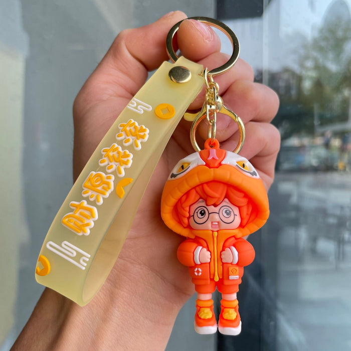 Wholesale Couple keychain, handbag pendant, car keychain, doll machine, small gift