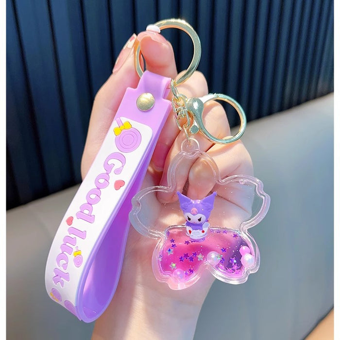 Wholesale Oil-filled Acrylic Quicksand Bottle Keychain (S) JDC-KC-WoA016