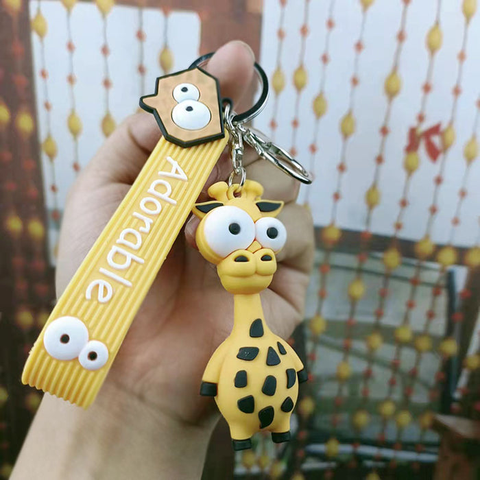 Wholesale Cute and quirky big-eyed animal keychains