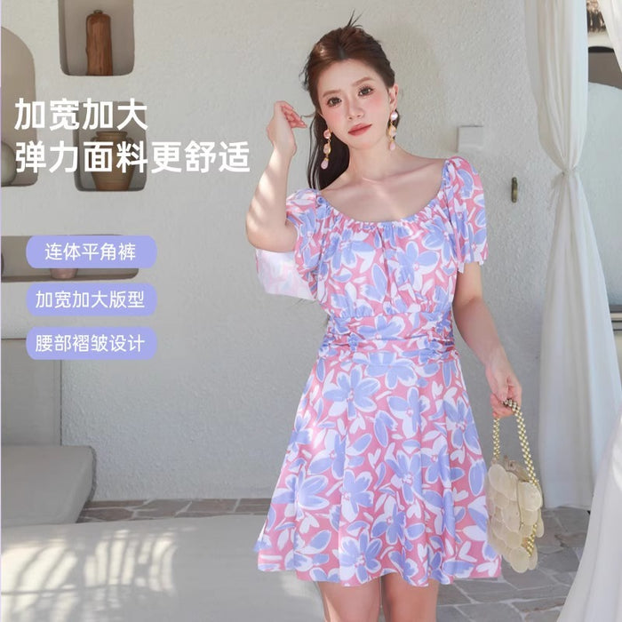 Wholesale New one-piece conservative hot spring vacation quick drying swimsuit