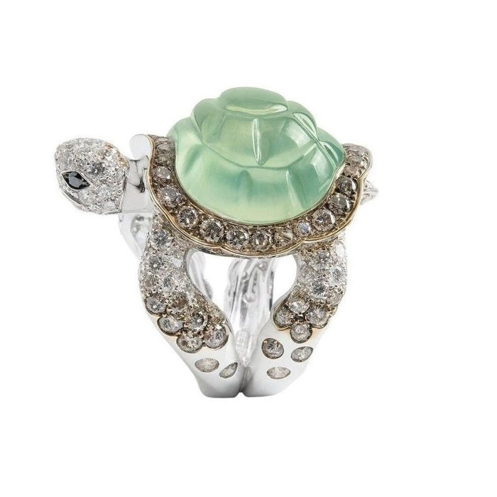 Wholesale Green Jewelry Turtle Ring