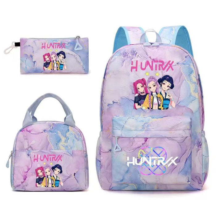 Wholesale Children' s KPOP Series Multi-Color Backpack Bags Three-Piece Set