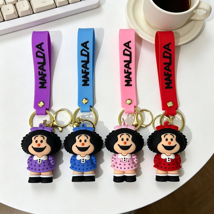 Wholesale Cartoon Mushroom Head Keychain Cute Plush Doll Couple Backpack Decoration Gift Accessory