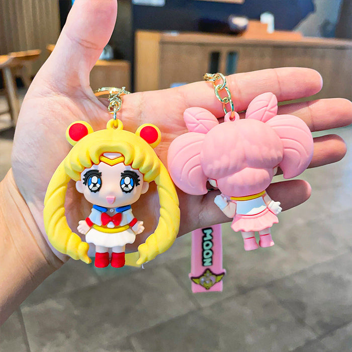 Wholesale Cartoon 3D Silicone Doll Keychain JDC-KC-MZL007