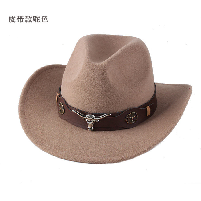 Wholesale Woolen Cowboy Hats for Men and Women Couples JDC-FH-DG017