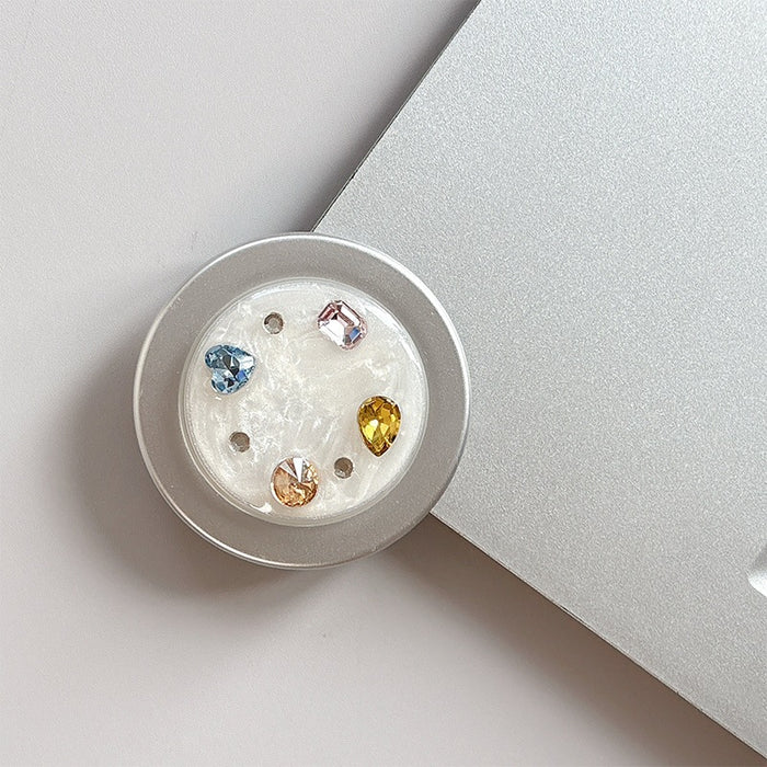 Wholesale Rhinestone Gemstone Phone Holder with Magnetic Suction Ring