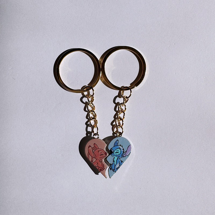 Wholesale Cute Cartoon Heart Magnetic Couple Necklace
