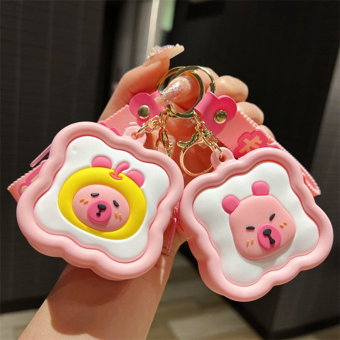 Wholesale Cute Cartoon Square Coin Purse Keychains