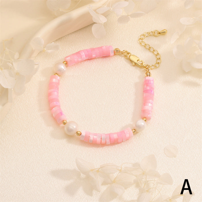 Wholesale Colorful Shell Pearl Bracelet JDC-BT-TianYi011