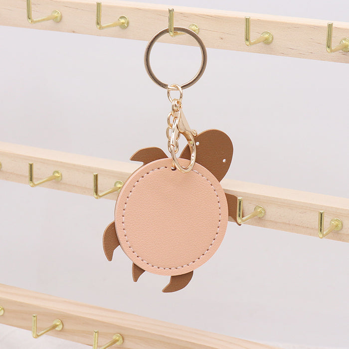 Wholesale Creative Cartoon Double-sided PU Leather Turtle Keychain JDC-KC-SuiY001