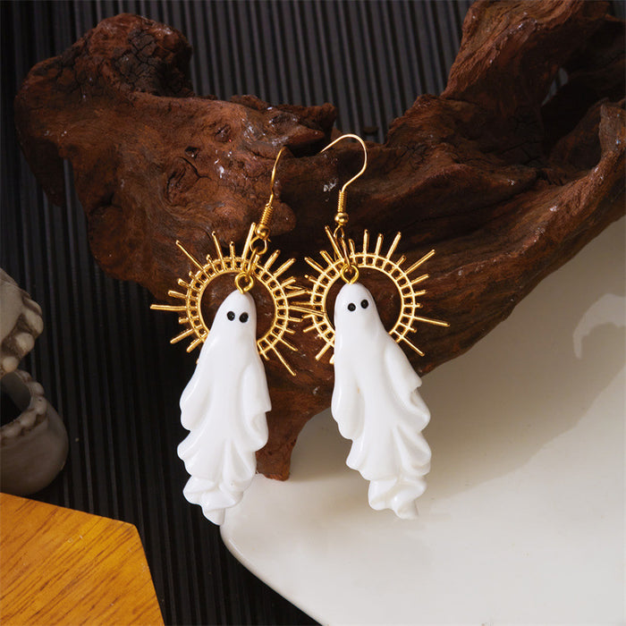 Wholesale  Series Earrings with Exaggerated Dark Style Design Ghost Skull Skeleton Earrings