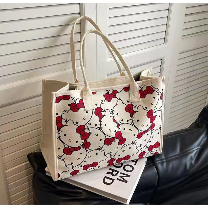 Wholesale Chic Large Canvas Tote Bag with Printed Design for Daily Use MOQ: 3