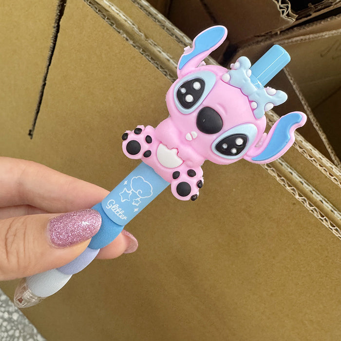 Wholesale Cute cartoon funny doll pen high value black click ballpoint pen student exam special pen