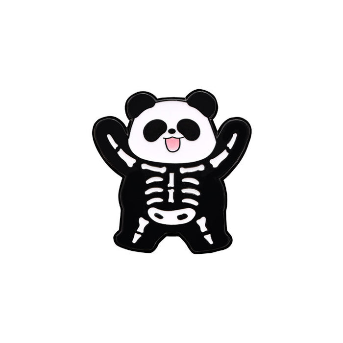 Wholesale  Panda Brooch Cartoon  Decoration Pumpkin Head Witch Vampire Skull Oil Drop Alloy Badge